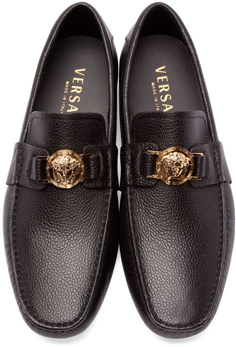 gianni versace leather shoes moccasins|versace loafers for men.